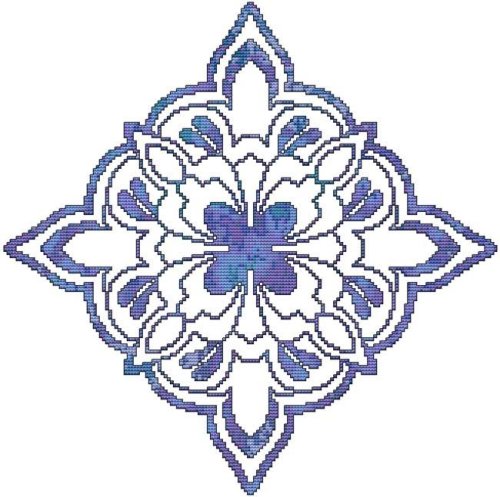 (image for) Blue Decorative Quilt Block 01